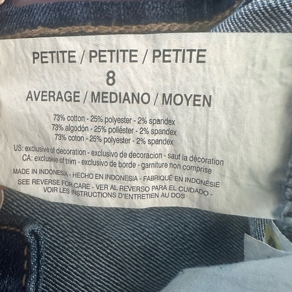 Gloria‎ Vanderbilt Classic Rise Tapered Leg Blue Women's Jeans Size 8P - Picture 11 of 14